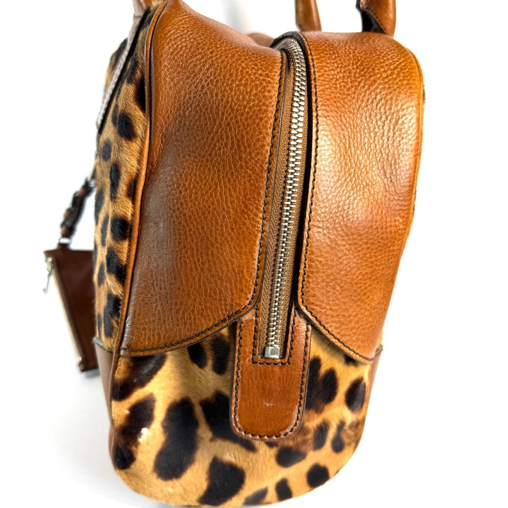 Dolce & Gabbana Leopard Print Satchel with Brown Accents - Picture 6 of 16